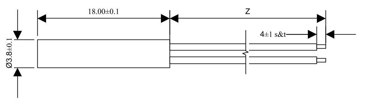 Technische Zeichnung Reedsesor Zylindergehäuse MMS-201