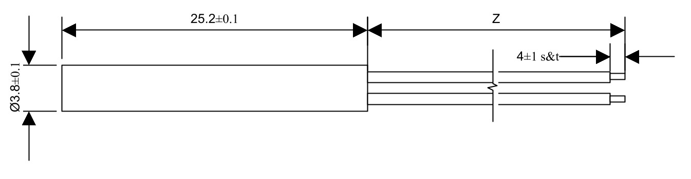 Technische Zeichnung Reedsesor Zylindergehäuse MMS-202