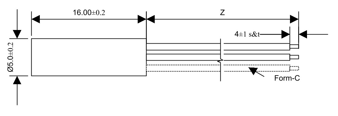 Technische Zeichnung Reedsesor zylindergehäuse MMS-214