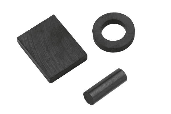 Hartferrit-Magnete in verschiedenen Bauformen